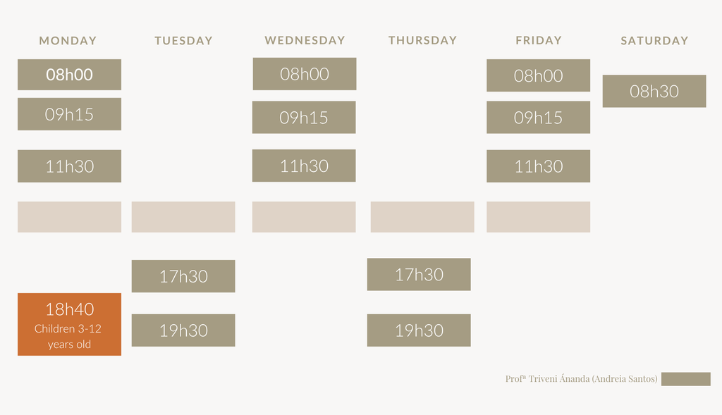Class Schedule 1 Yoga Tavira class schedule